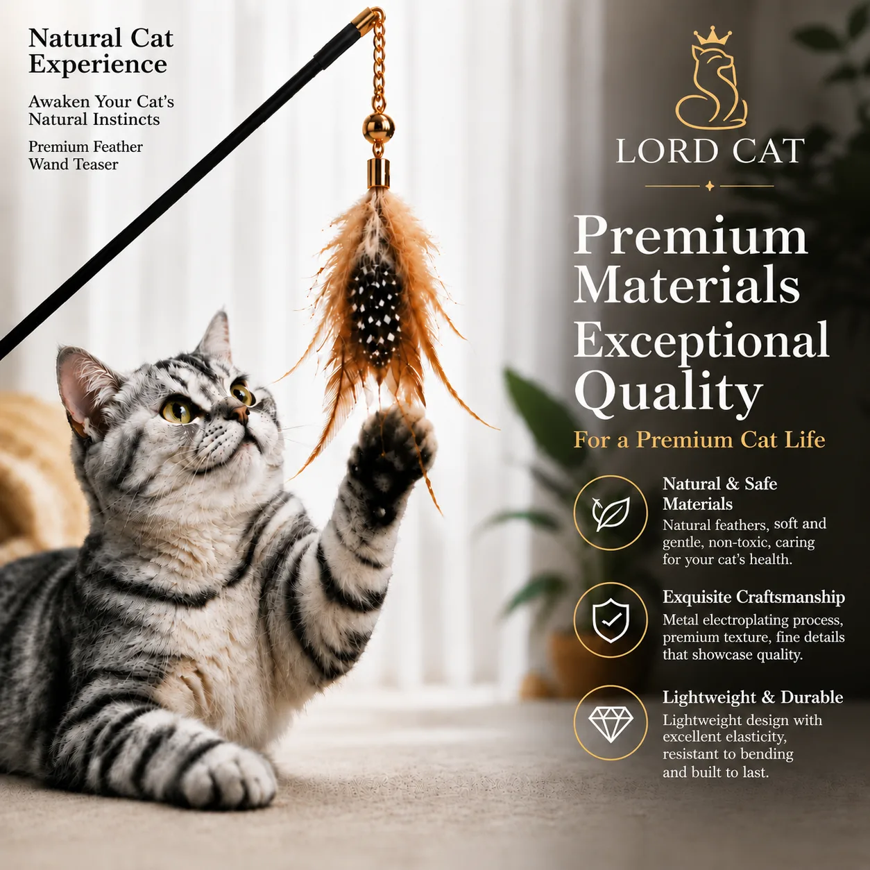 Aurora Feather Interactive Cat Toy